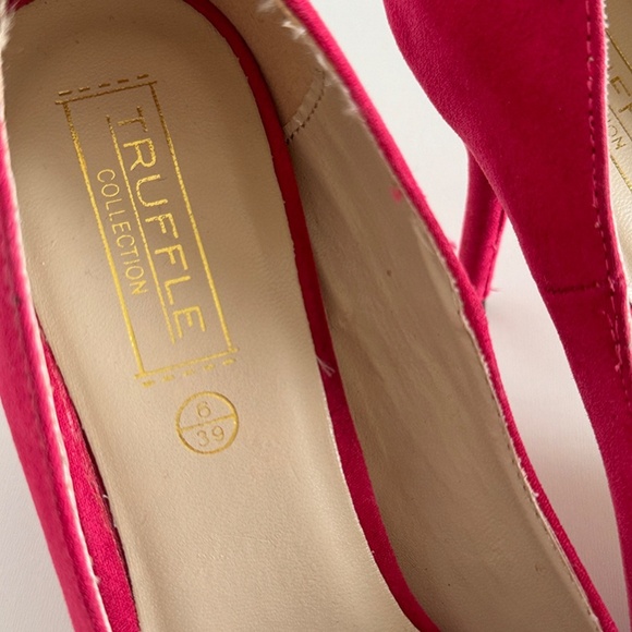 Hot Pink Heels stilettos suede - *NEW Asos Truffle collection size 8.5 US - Picture 8 of 8